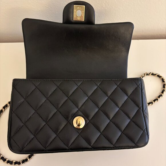 CHANEL Quilted Leather Mini Flap Bag with Top Handle - Picture 11 of 16